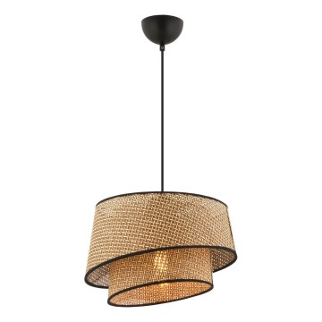 Luster na konopcu BARETTE 1xE27/60W/230V smeđa/crna