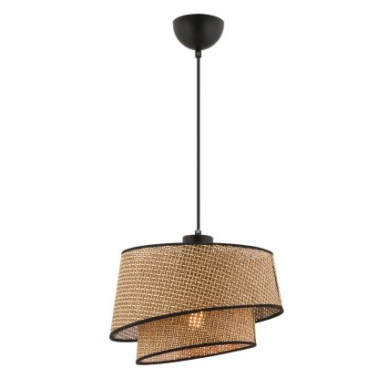 Luster na konopcu BARETTE 1xE27/60W/230V smeđa/crna