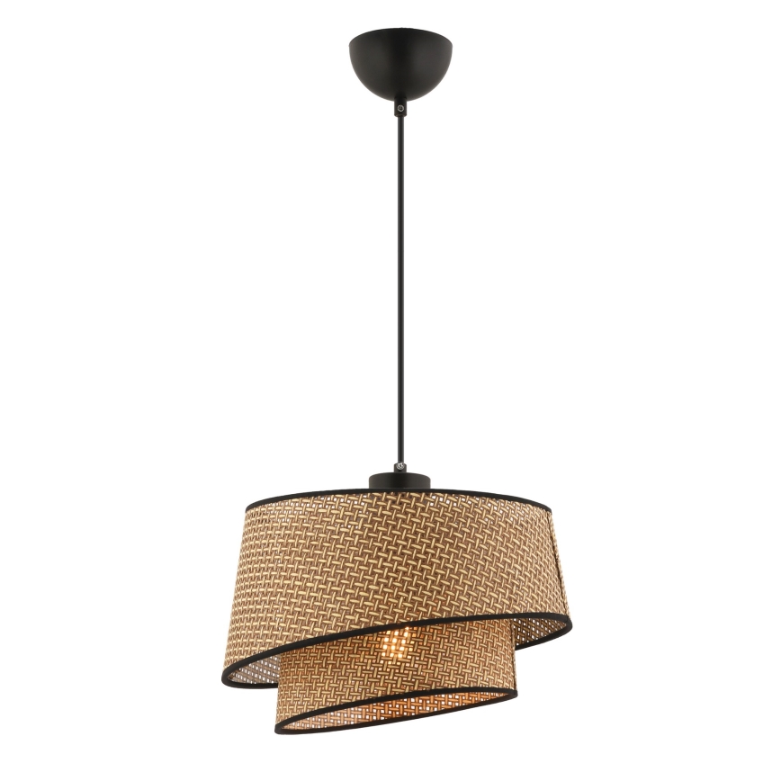 Luster na konopcu BARETTE 1xE27/60W/230V smeđa/crna