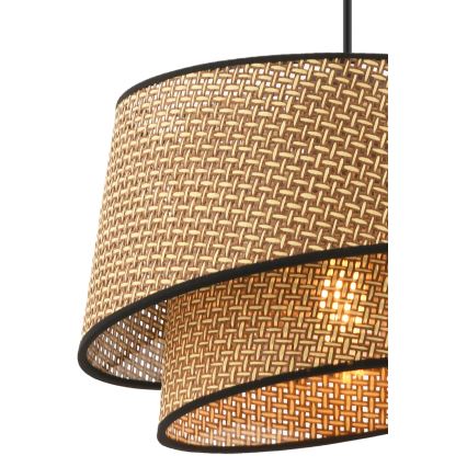 Luster na konopcu BARETTE 1xE27/60W/230V smeđa/crna