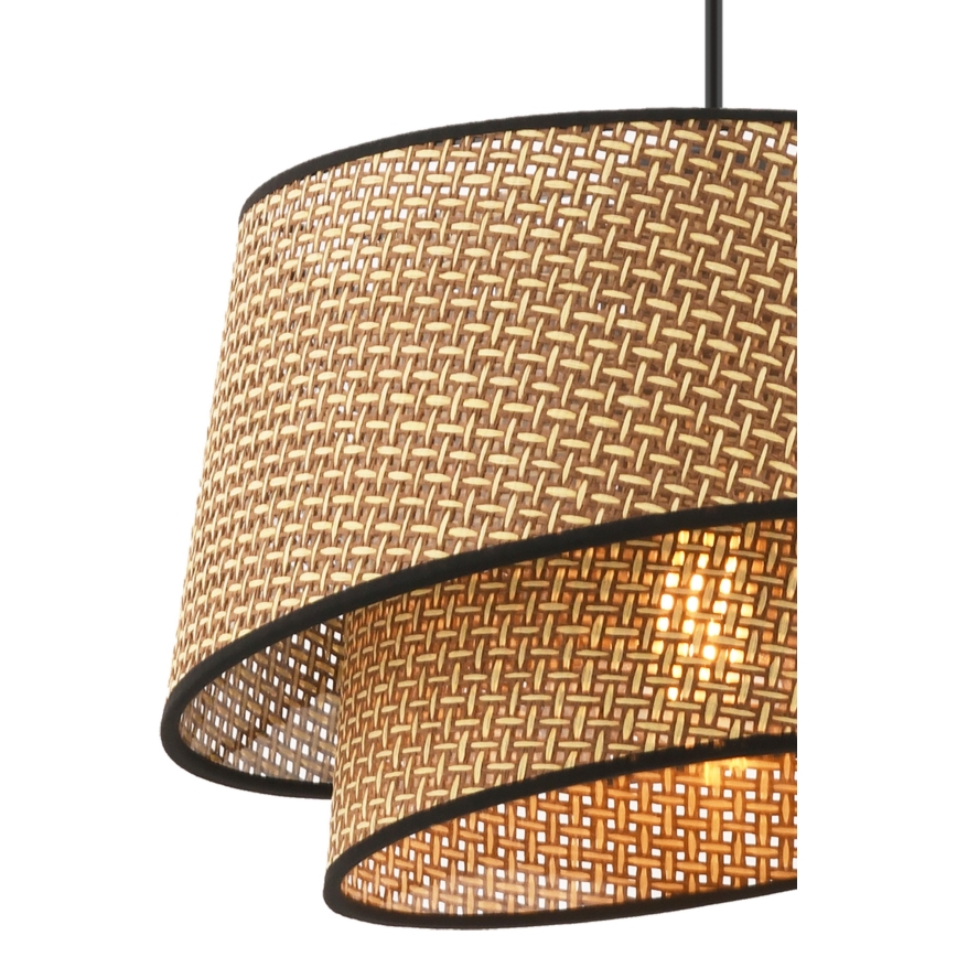 Luster na konopcu BARETTE 1xE27/60W/230V smeđa/crna