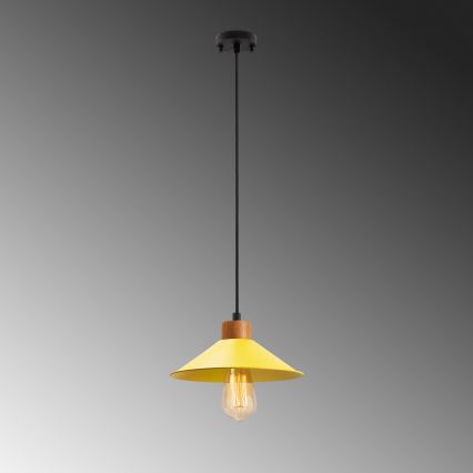Luster na konopu MANAVGAT 1xE27/40W/230V žuta/smeđa
