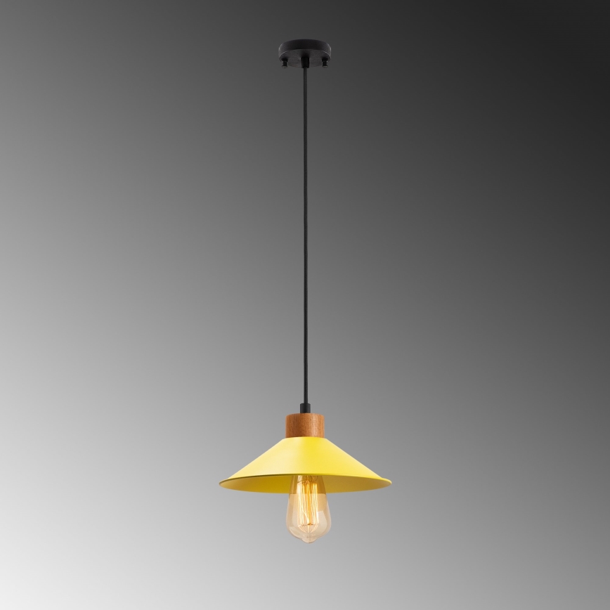 Luster na konopu MANAVGAT 1xE27/40W/230V žuta/smeđa