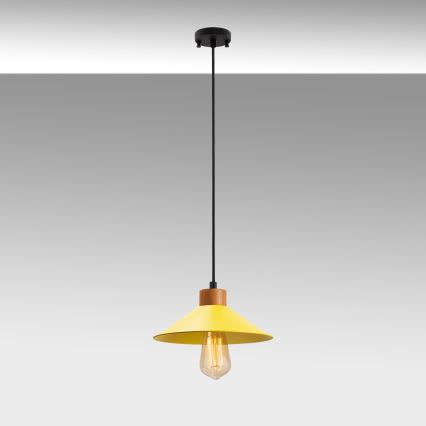 Luster na konopu MANAVGAT 1xE27/40W/230V žuta/smeđa