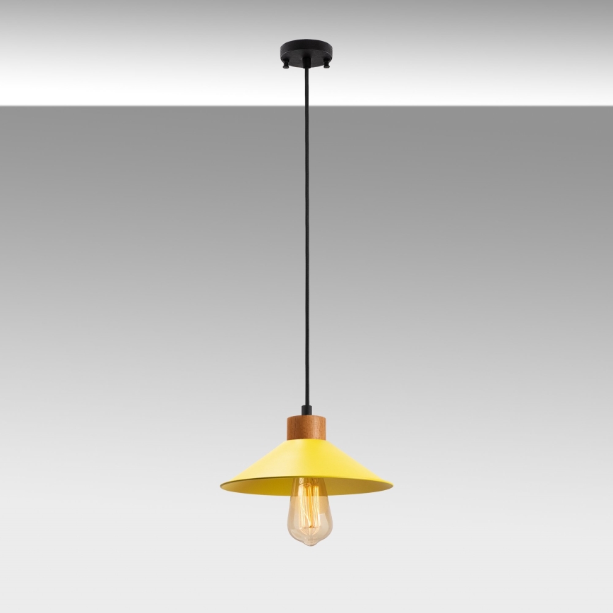 Luster na konopu MANAVGAT 1xE27/40W/230V žuta/smeđa