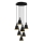 Luster na lanac KEM 7xE27/40W/230V crni