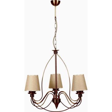 Luster na lančiću CLASSIC 3xE14/40W/230V brončana/bež