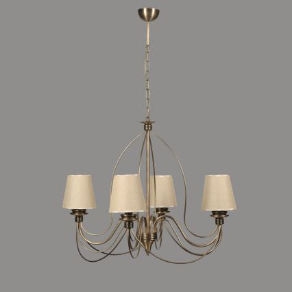 Luster na lančiću CLASSIC 4xE14/40W/230V brončana/bež