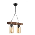 Luster na lančiću JASMIN 2xE27/40W/230V smeđa/bež
