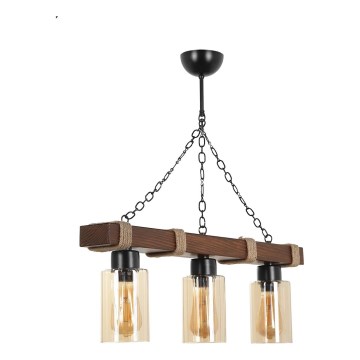 Luster na lančiću JASMIN 3xE27/40W/230V smeđa/bež