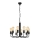 Luster na lancu, 10 x E27 (max. 60 W), 230 V, crne boje