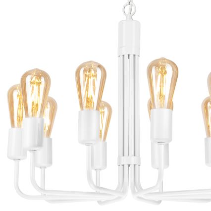 Luster na lancu 10xE27/60W/230V bijeli