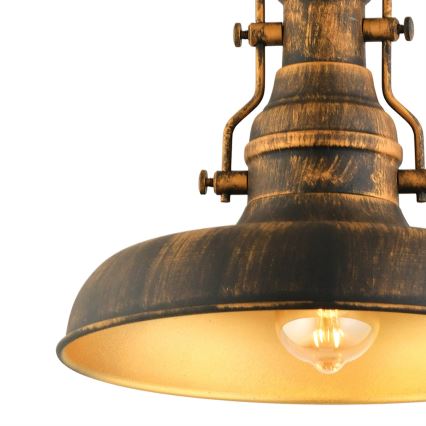 Luster na lancu 1xE27/40W/230V brončana