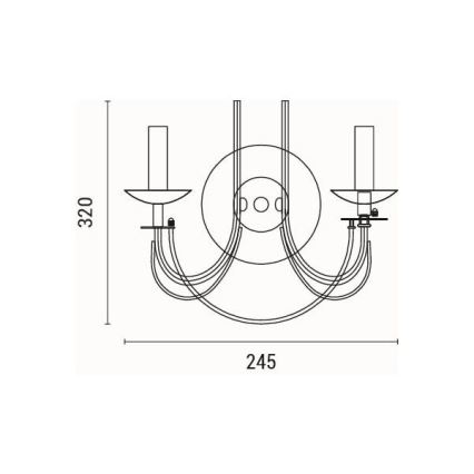 Luster na lancu 5xE14/15W/230V