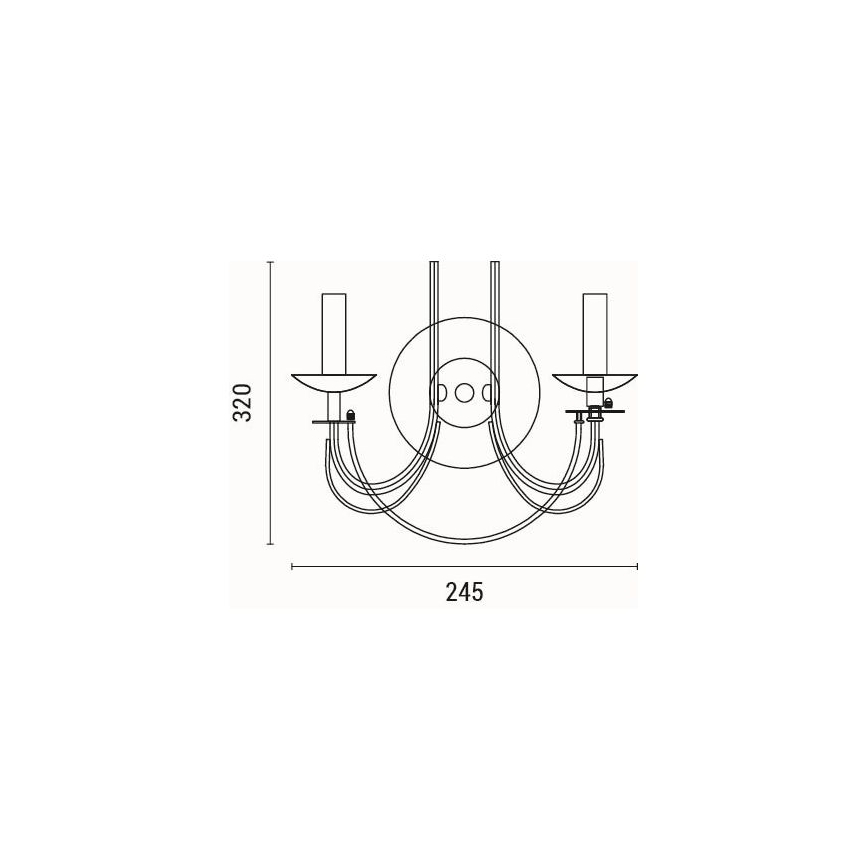 Luster na lancu 5xE14/15W/230V