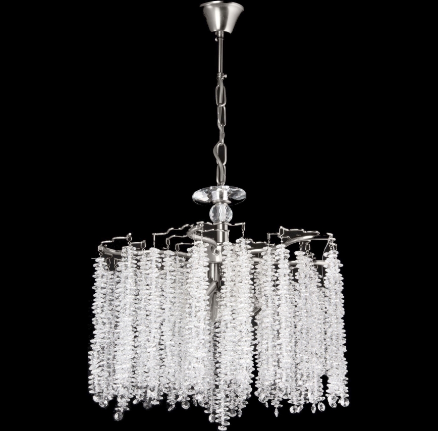 Luster na lancu 6xE14/60W/230V pr. 46 cm sjajni krom