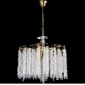 Luster na lancu 6xE14/60W/230V pr. 46 cm zlatna