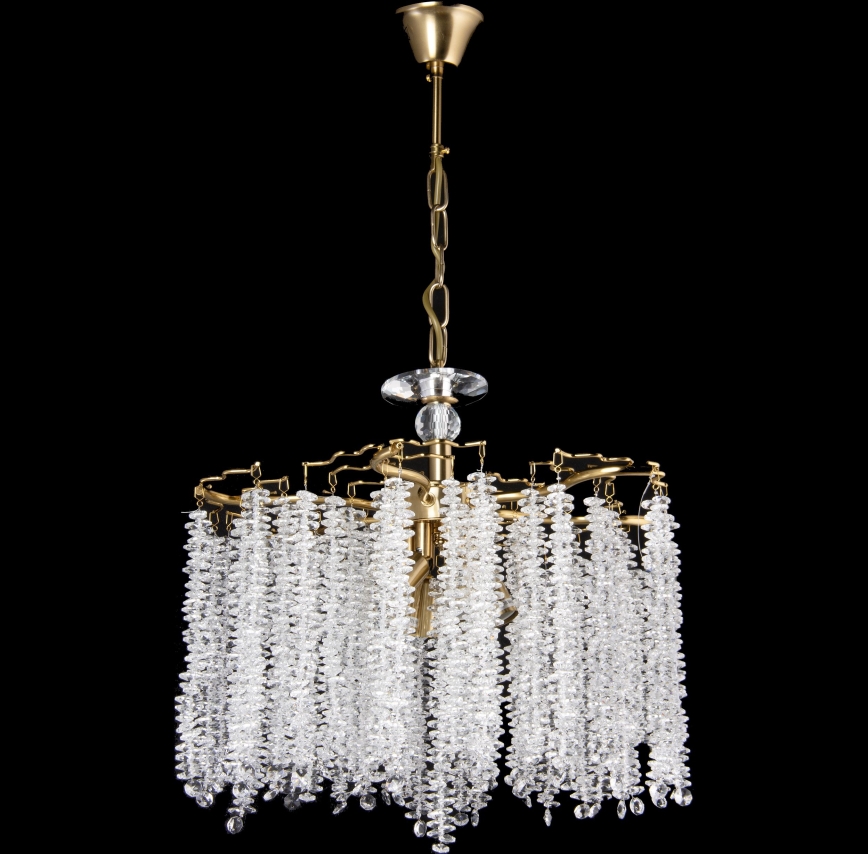 Luster na lancu 6xE14/60W/230V pr. 46 cm zlatna