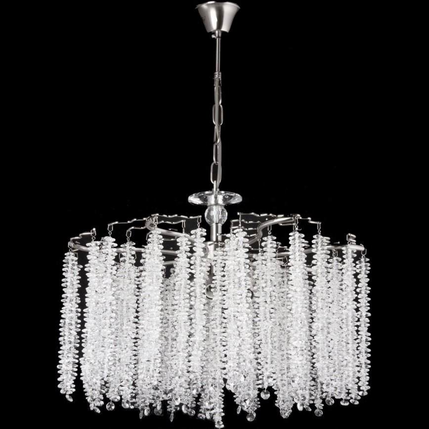 Luster na lancu 7xE14/60W/230V pr. 54 cm sjajni krom