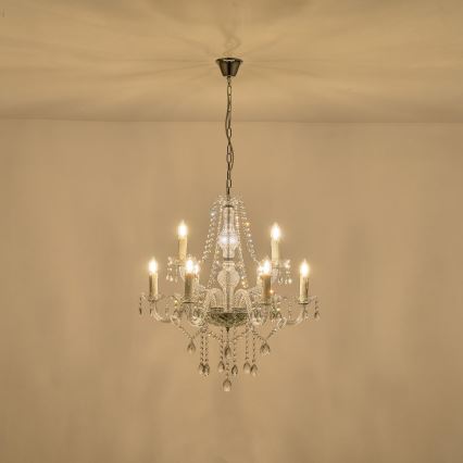 Luster na lancu 9xE14/15W/230V