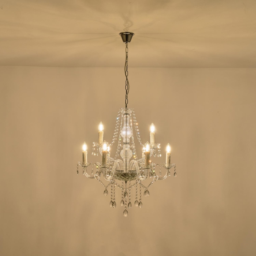 Luster na lancu 9xE14/15W/230V