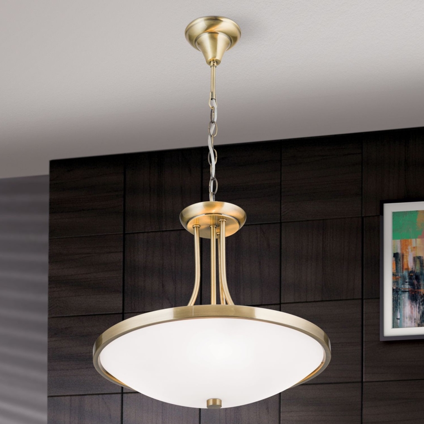 Luster na lancu AIDA 3xE27/60W/230V pr. 39,5 cm mesing