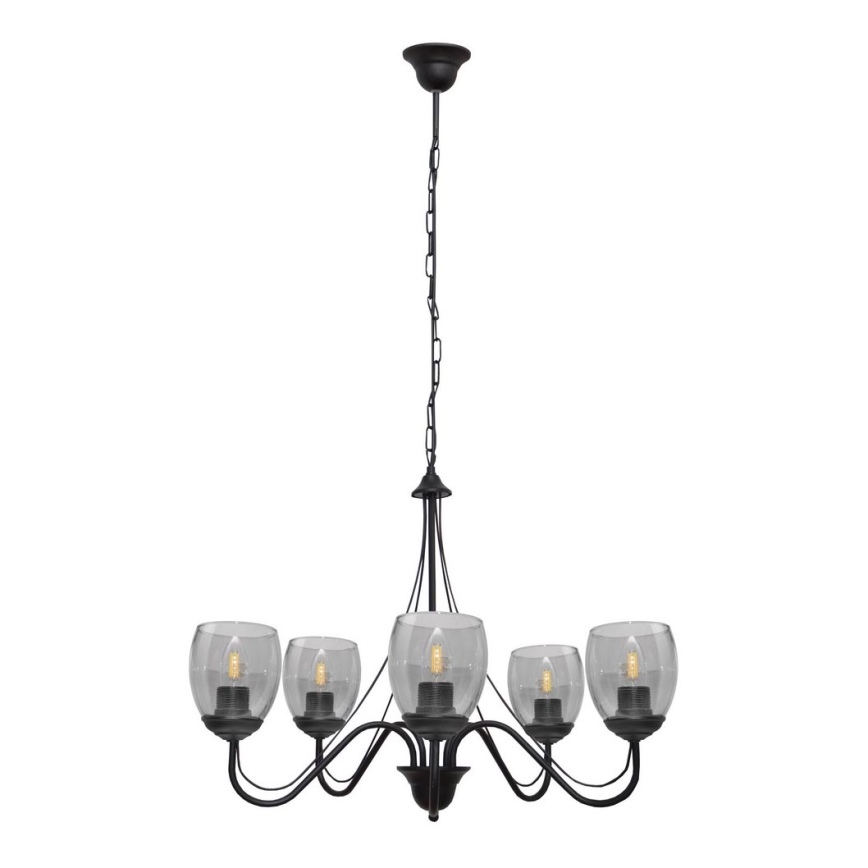 Luster na lancu ALLENA 5xE27/15W/230V