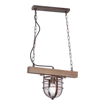Luster na lancu ANDER 1xE27/60W/230V borovina