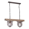 Luster na lancu ANDER 2xE27/60W/230V borovina