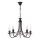 Luster na lancu ANGELIKA 5xE14/10W/230V crni