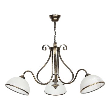 Luster na lancu ANTICA 3xE27/60W/230V