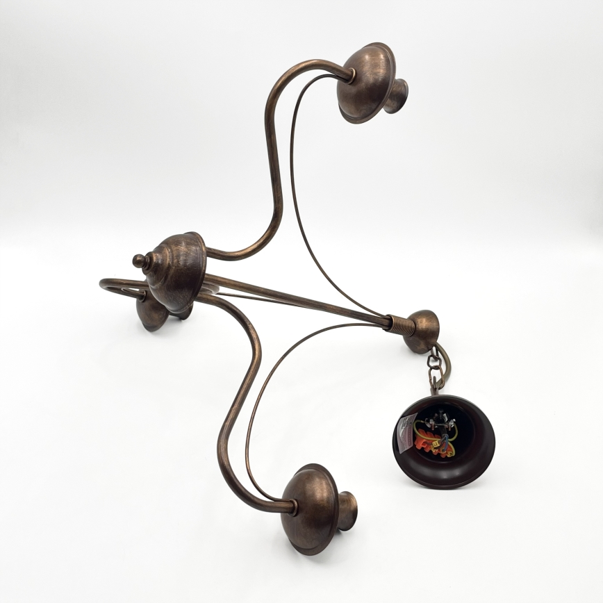 Luster na lancu ANTON 3xE14/15W/230V brončane boje