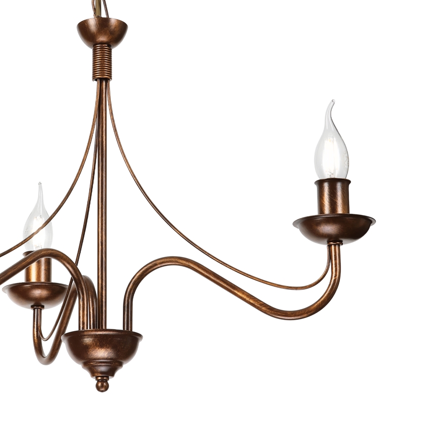 Luster na lancu ANTON 3xE14/15W/230V brončane boje