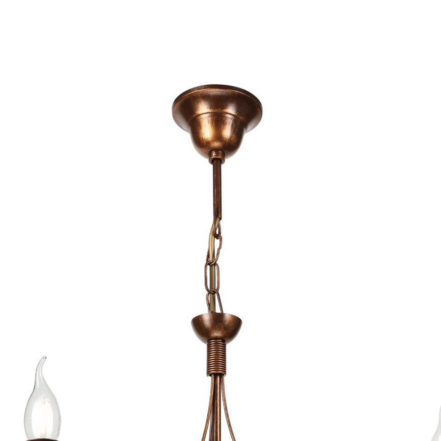 Luster na lancu ANTON 3xE14/15W/230V brončane boje