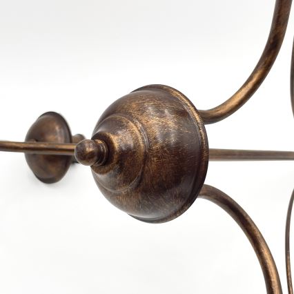 Luster na lancu ANTON 3xE14/15W/230V brončane boje