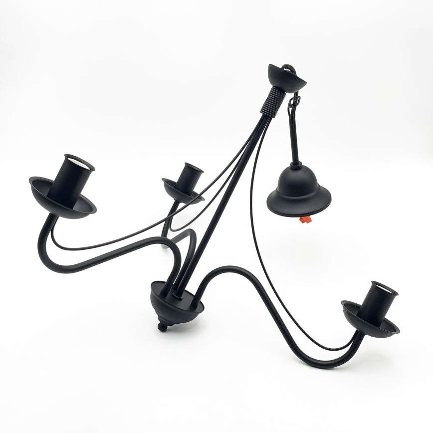Luster na lancu ANTON 3xE14/15W/230V crna