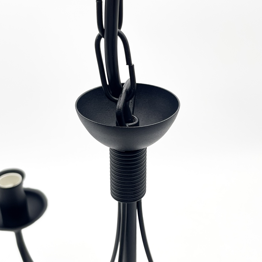 Luster na lancu ANTON 3xE14/15W/230V crna
