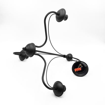 Luster na lancu ANTON 3xE14/15W/230V crni