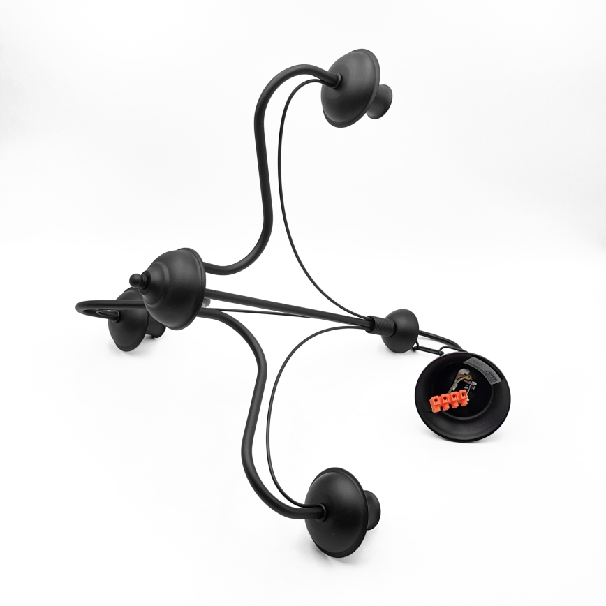 Luster na lancu ANTON 3xE14/15W/230V crni