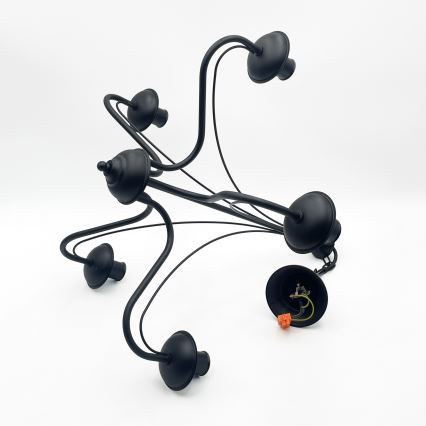 Luster na lancu ANTON 5xE14/15W/230V crna