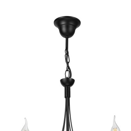 Luster na lancu ANTON 5xE14/15W/230V crna