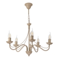 Luster na lancu ANTON 5xE14/60W/230V u bež boji