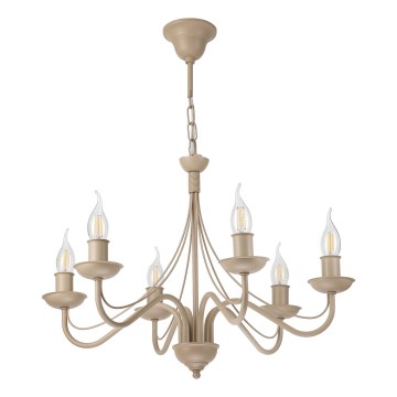 Luster na lancu ANTON 6xE14/60W/230V bež