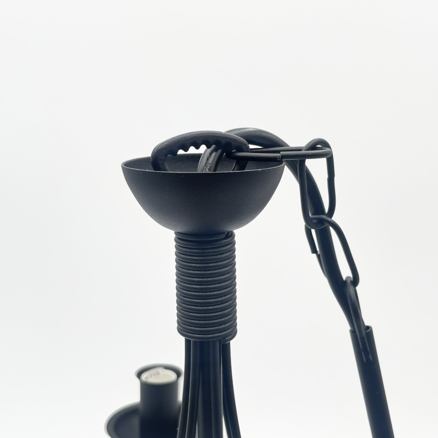 Luster na lancu ANTON 6xE14/60W/230V crne boje