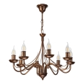 Luster na lancu ANTON 8xE14/60W/230V brončani