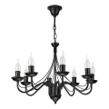 Luster na lancu ANTON 8xE14/60W/230V crni