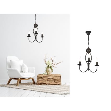 Luster na lancu ARTHUR 3xE14/40W/230V