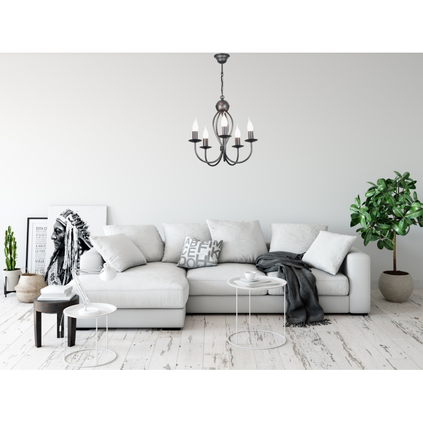 Luster na lancu ARTHUR 5xE14/40W/230V