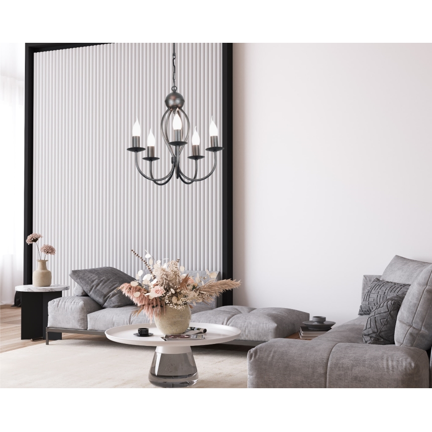 Luster na lancu ARTHUR 5xE14/40W/230V