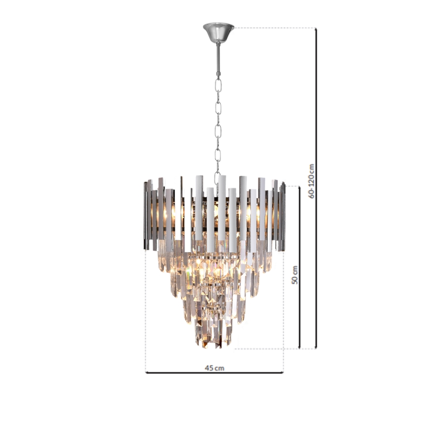 Luster na lancu ASPEN 9xE14/40W/230V